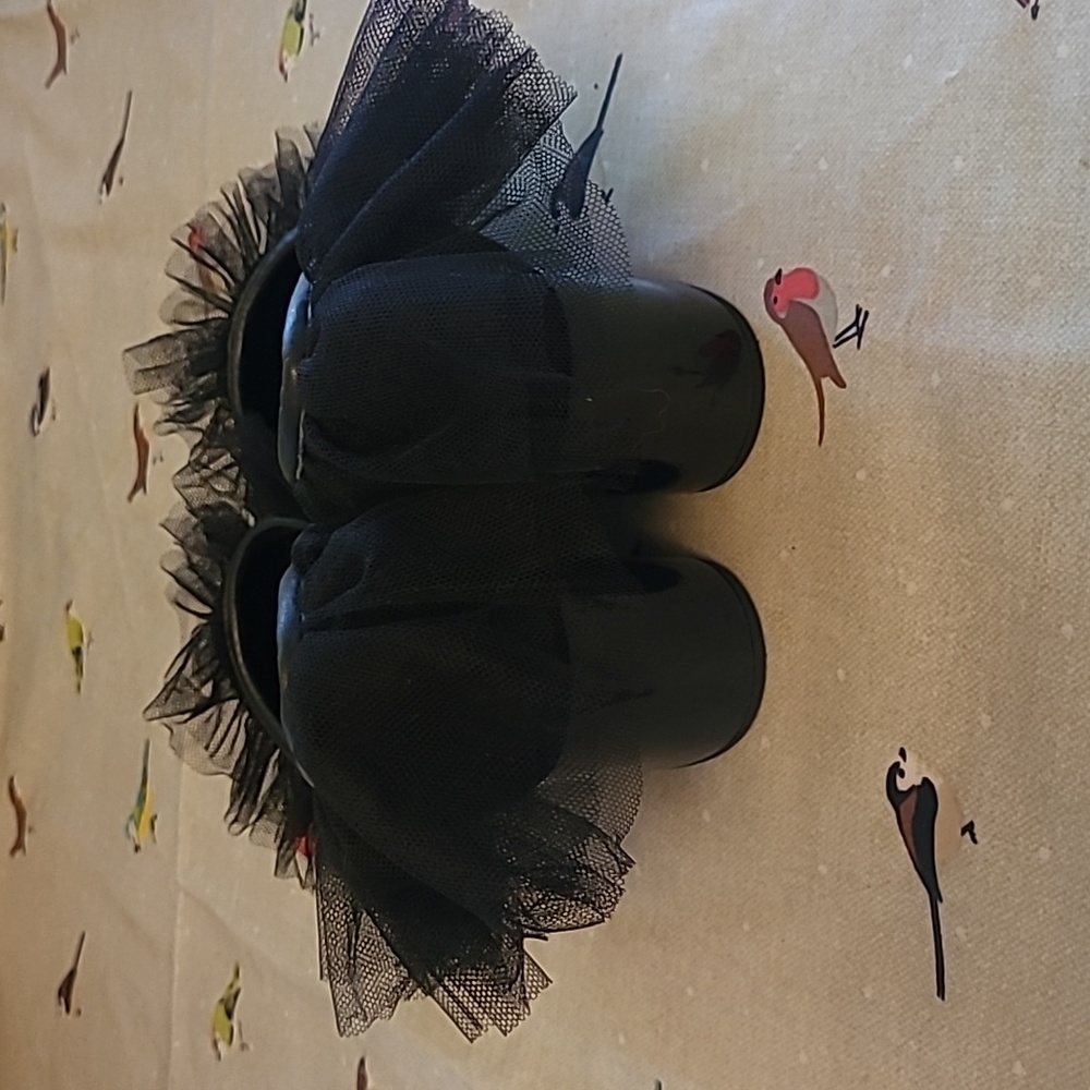 Repetto Block Heel Ballerinas with Tulle Trim - Picture 5 of 10